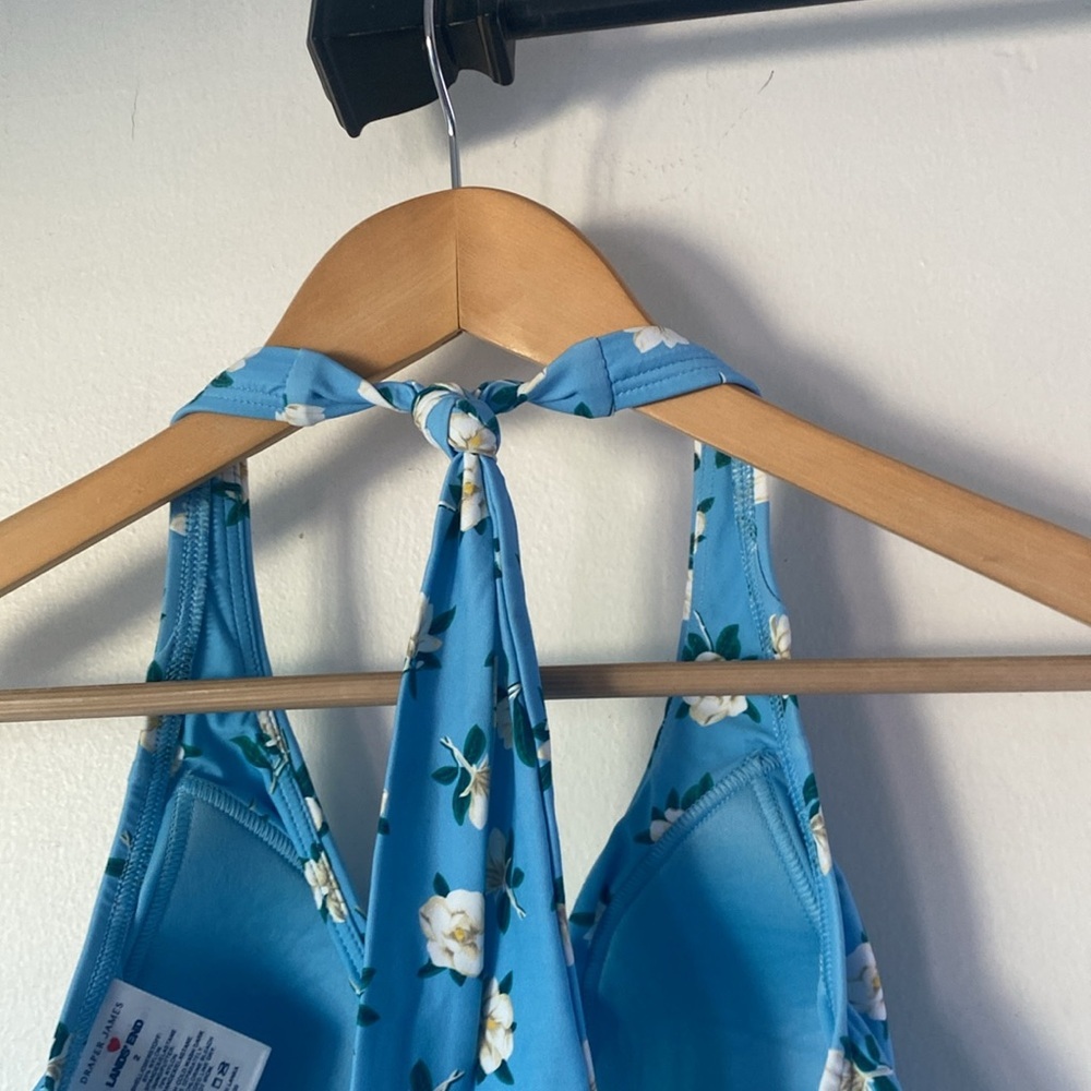 Draper James x Lands’ End 2 Piped Halter Bikini Top - Picture 7 of 9